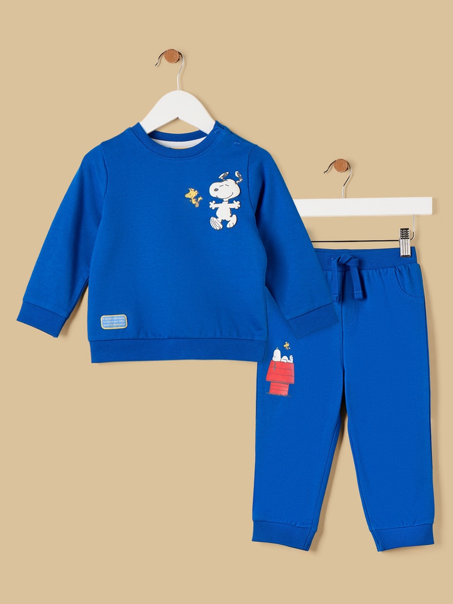 Peanuts Print Sweatshirt and Joggers Set