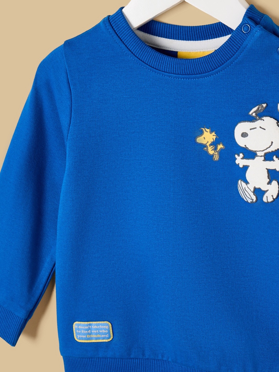 Peanuts Print Sweatshirt and Joggers Set