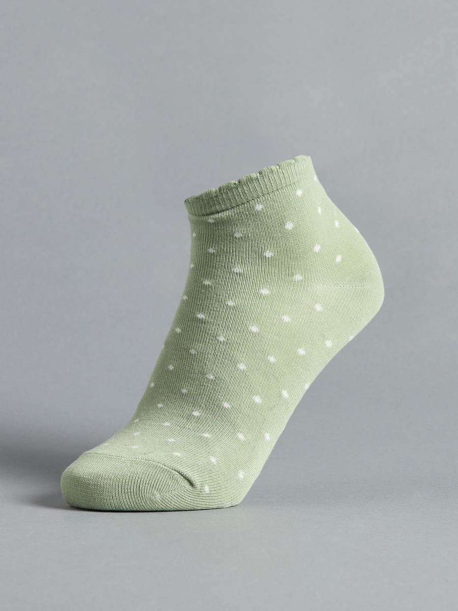 Pack of 7 - Assorted Ankle Length Socks with Scallop Hem