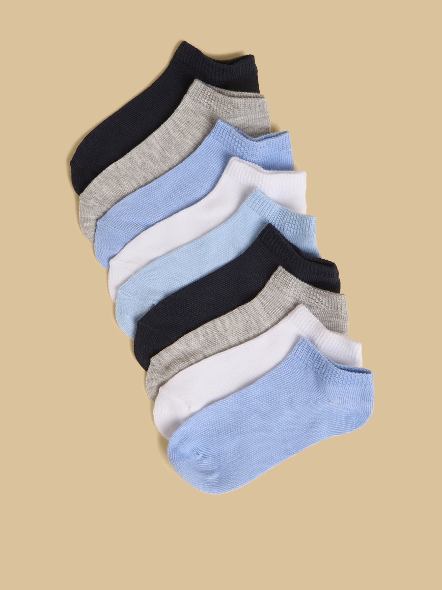 Pack of 9 - Plain Ankle Length Socks