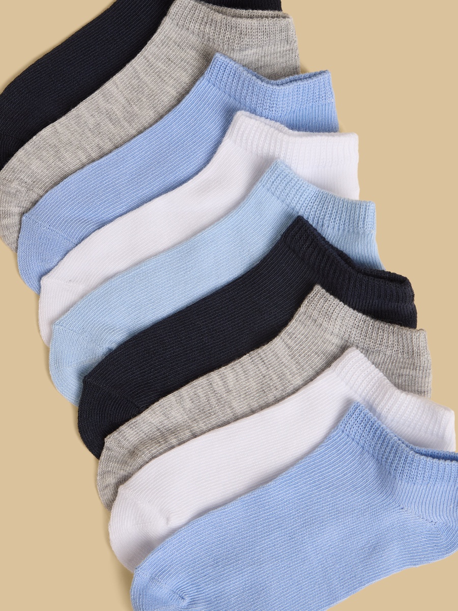 Pack of 9 - Plain Ankle Length Socks
