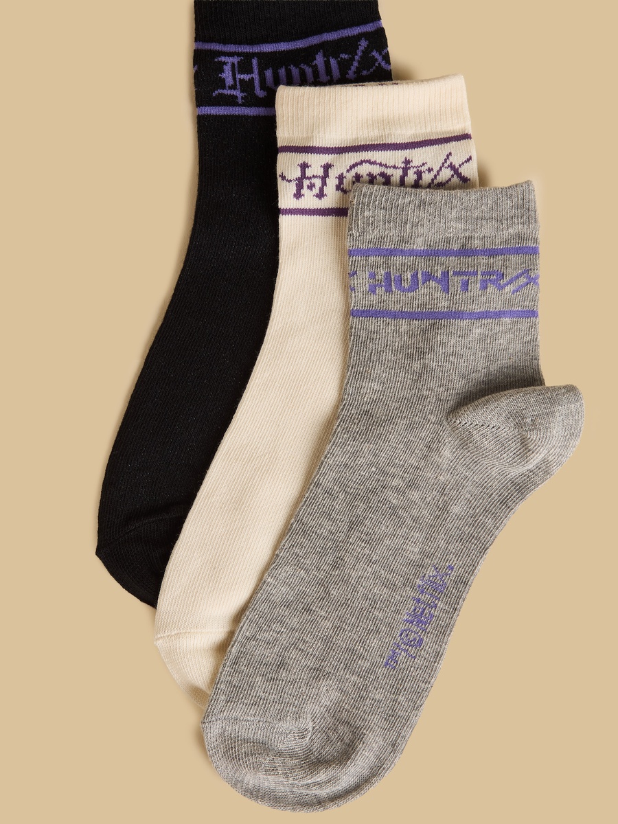 Pack of 3 - Kpop Demon Hunters Print Ankle Length Socks
