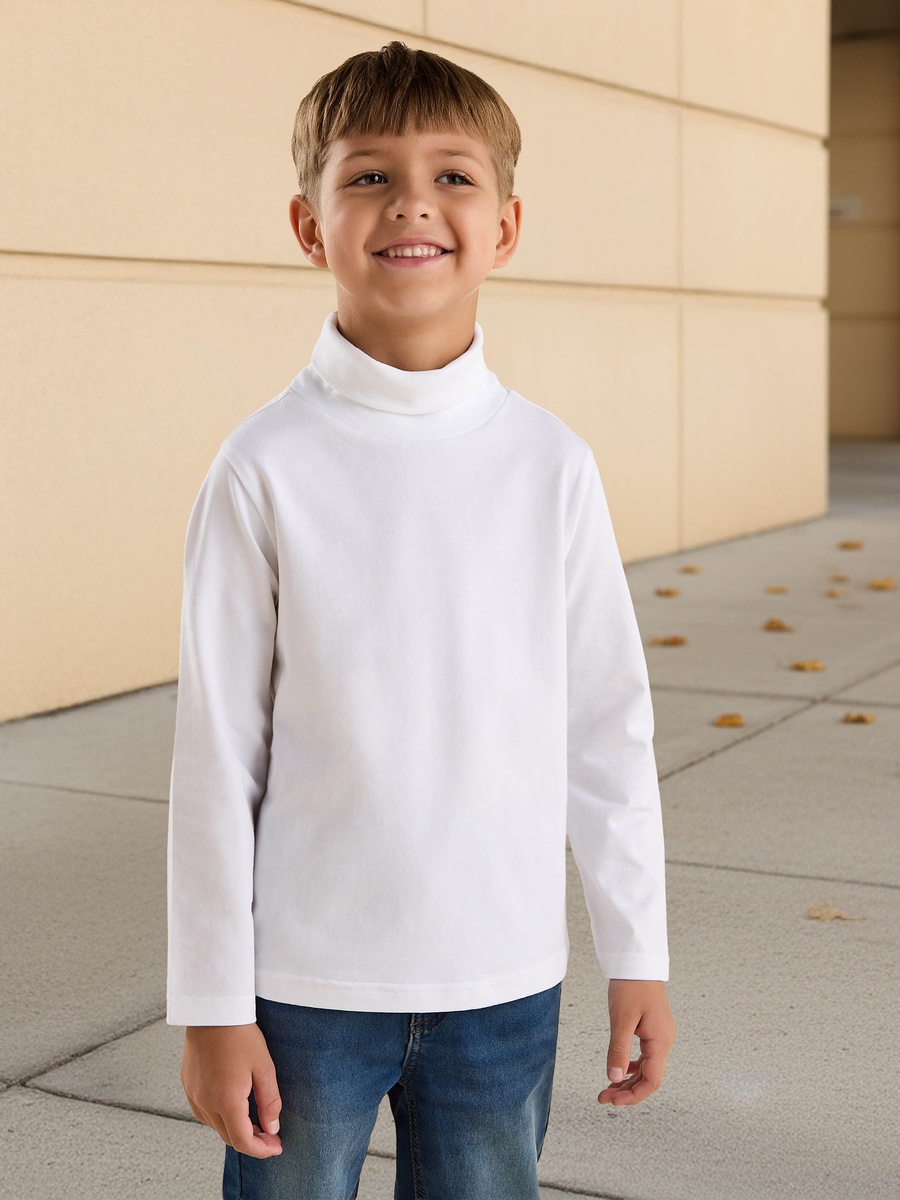 Plain Turtleneck T-Shirt