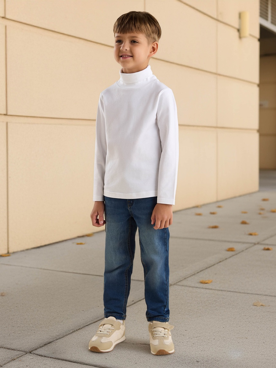 Plain Turtleneck T-Shirt