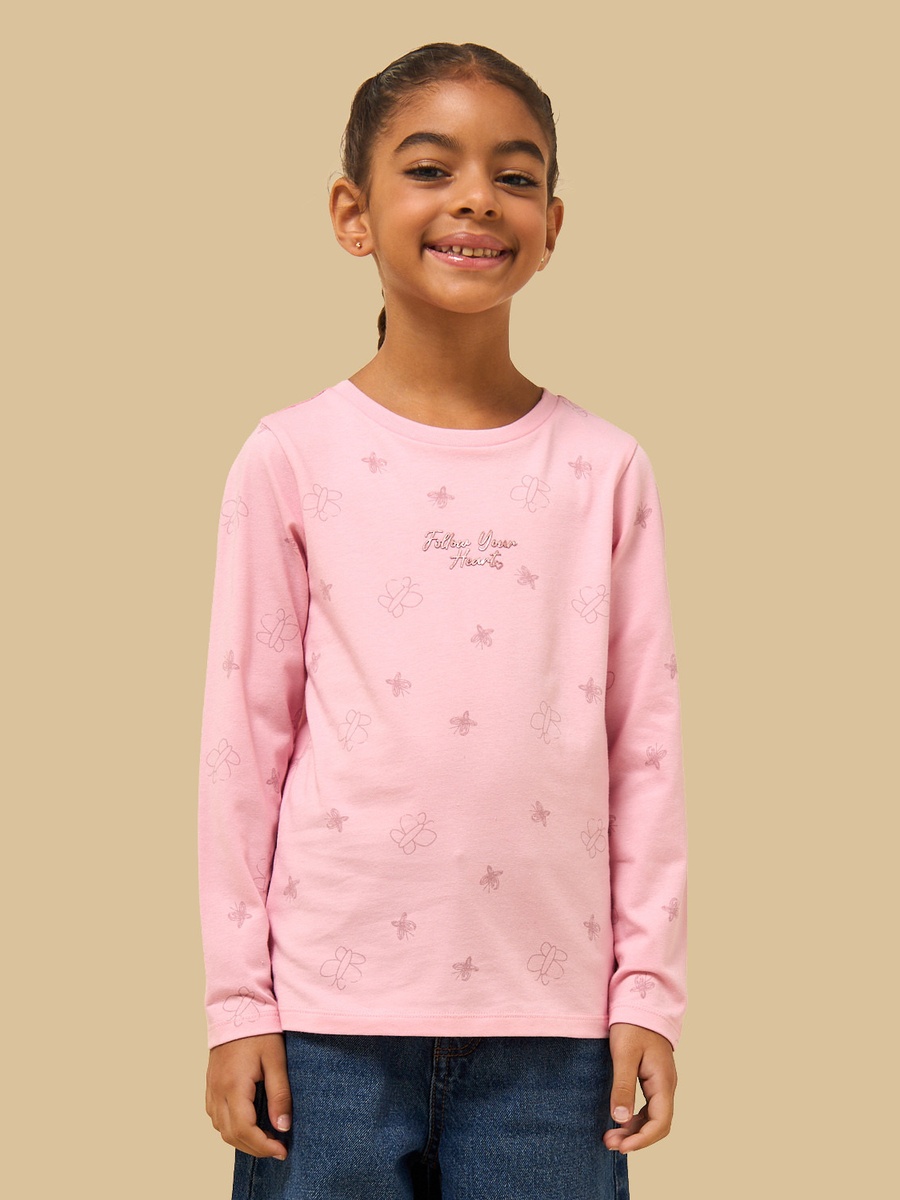 Butterfly Print Cotton T-Shirt