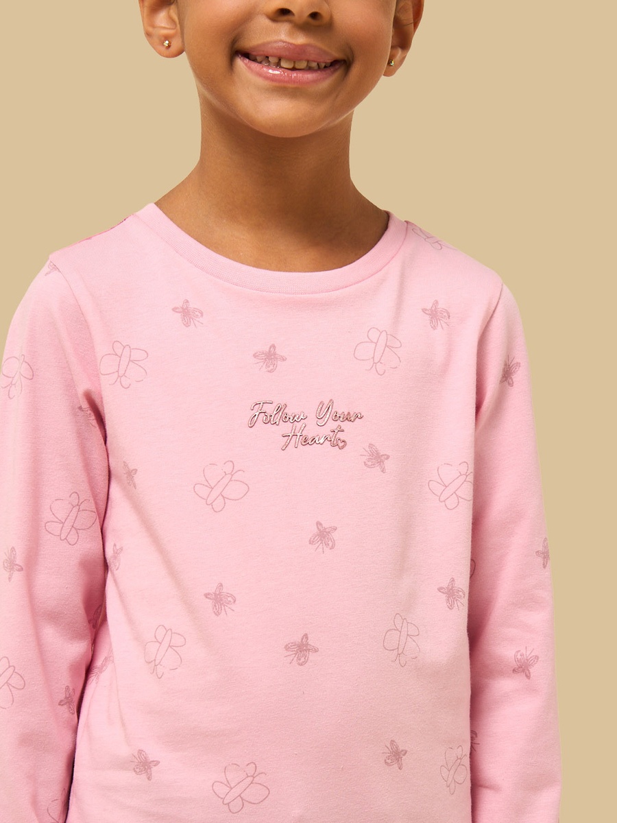 Butterfly Print Cotton T-Shirt