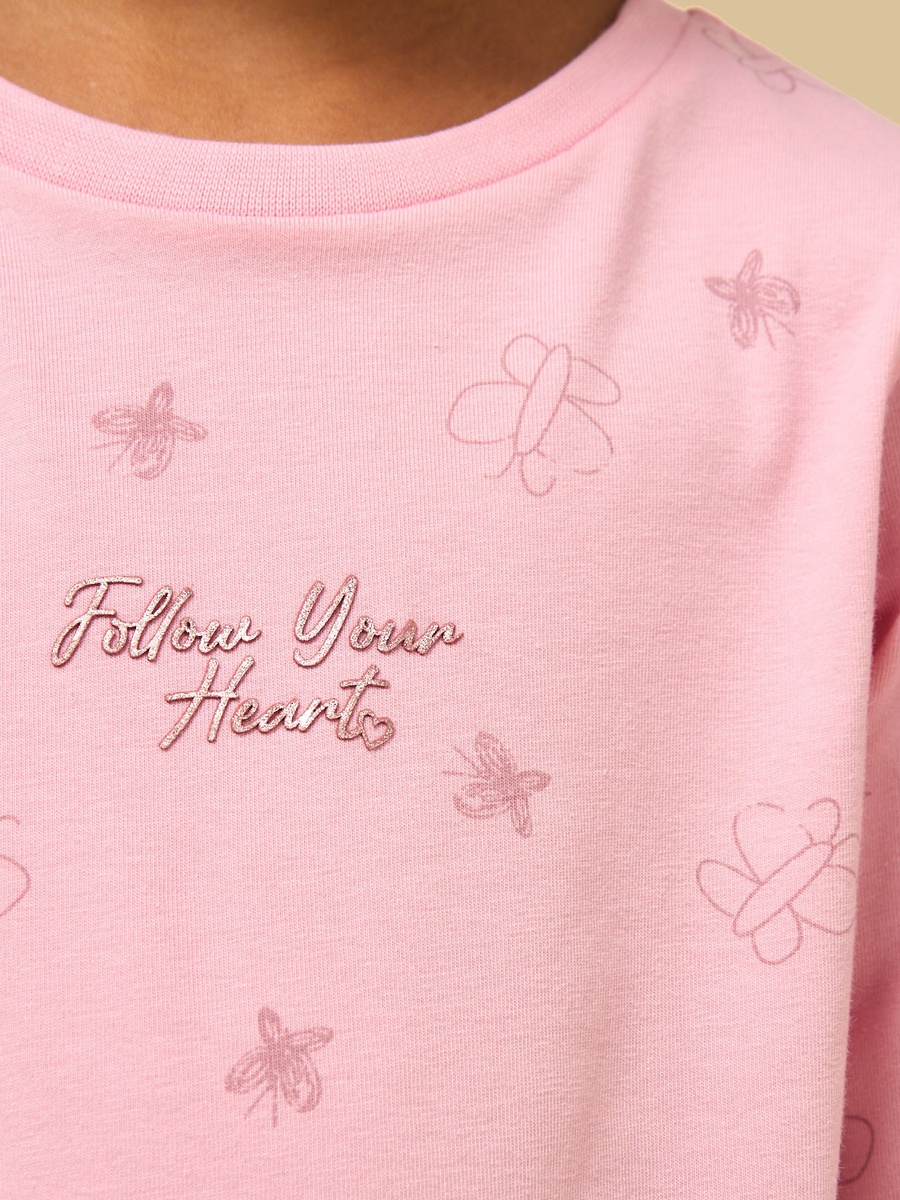 Butterfly Print Cotton T-Shirt