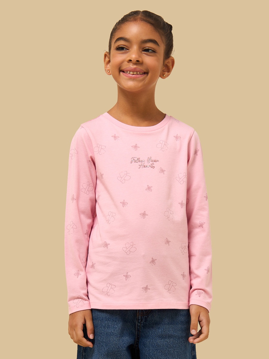 Butterfly Print Cotton T-Shirt