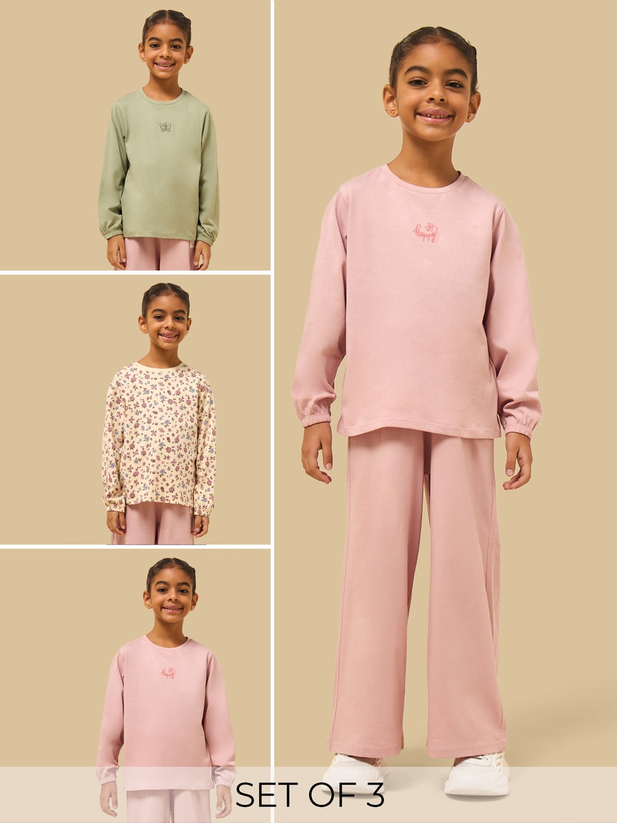 Pack of 3 - Assorted Cotton Boxy Fit T-Shirt