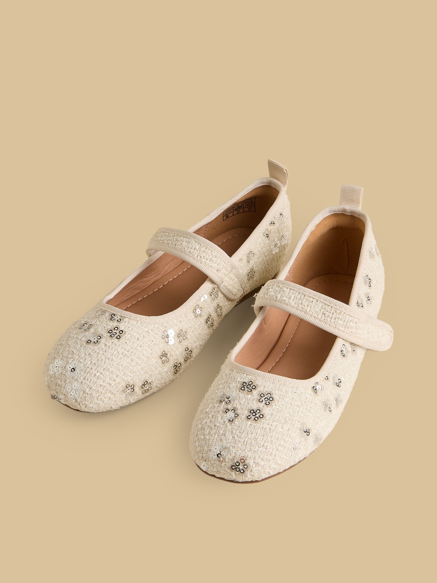 Sequin Embellished Mary Jane Shoes
