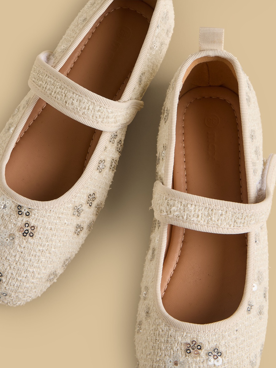 Sequin Embellished Mary Jane Shoes