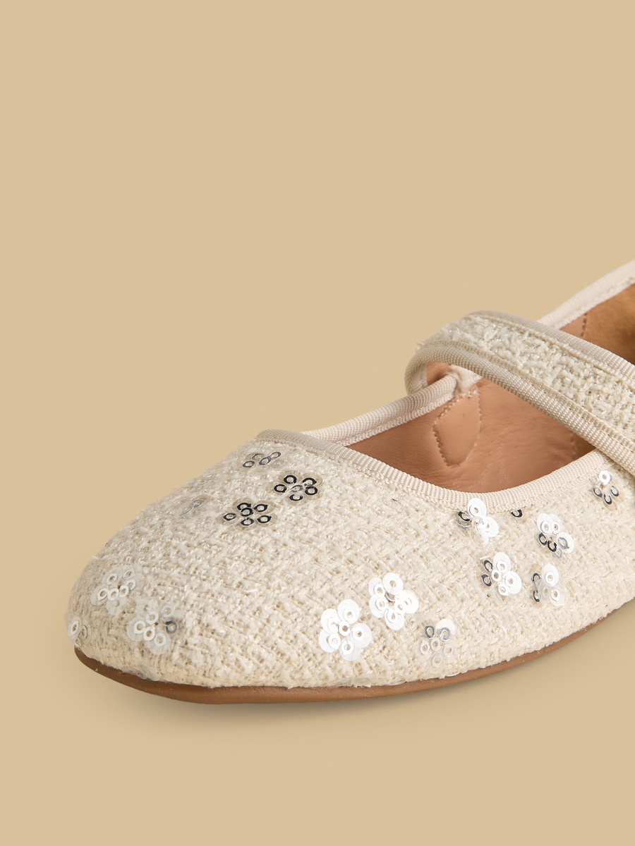Sequin Embellished Mary Jane Shoes