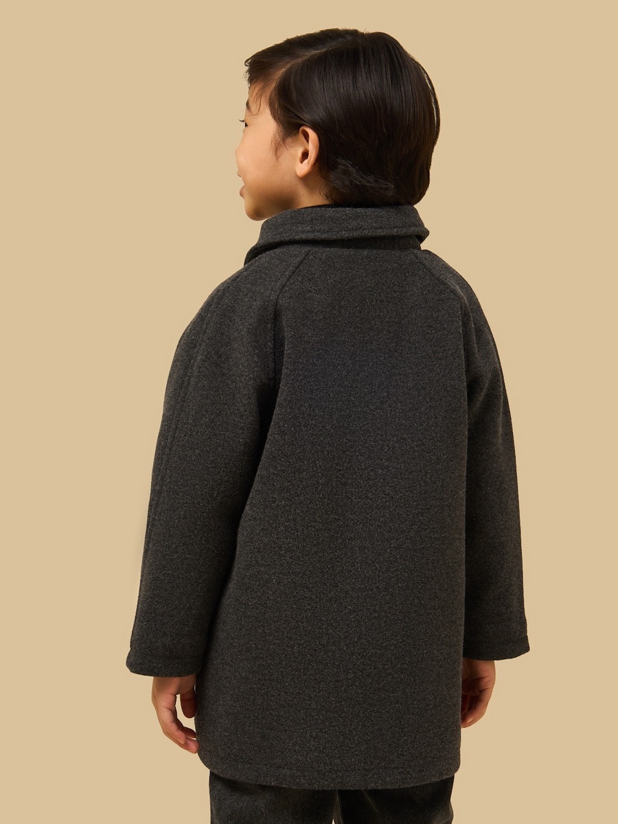Longline Coat with Toggle Button Closure