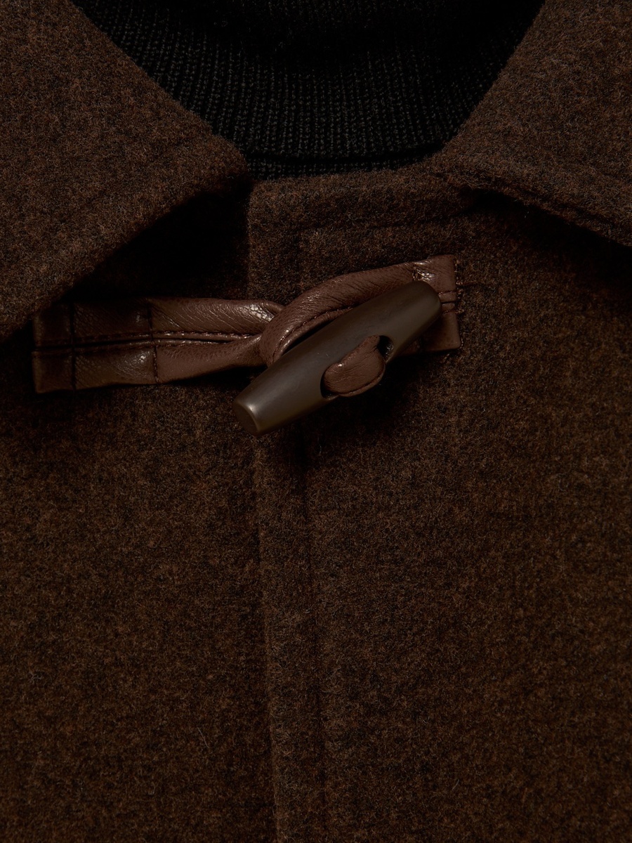 Longline Coat with Toggle Button Closure