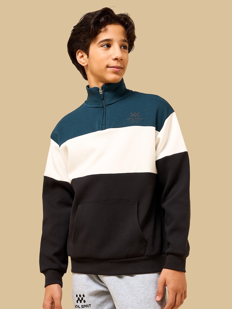 Colourblock Half-Zip Sweatshirt