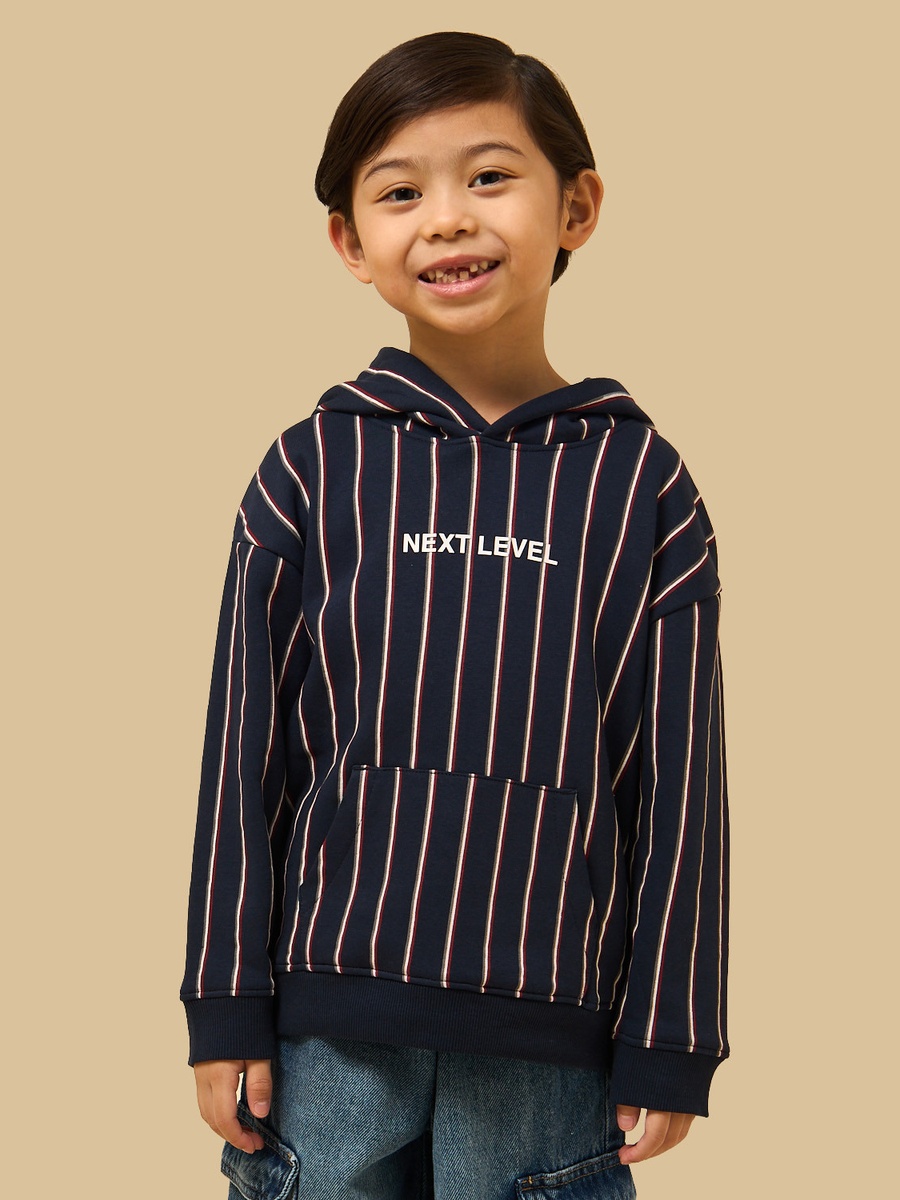 Striped Hooded Sweatshirt