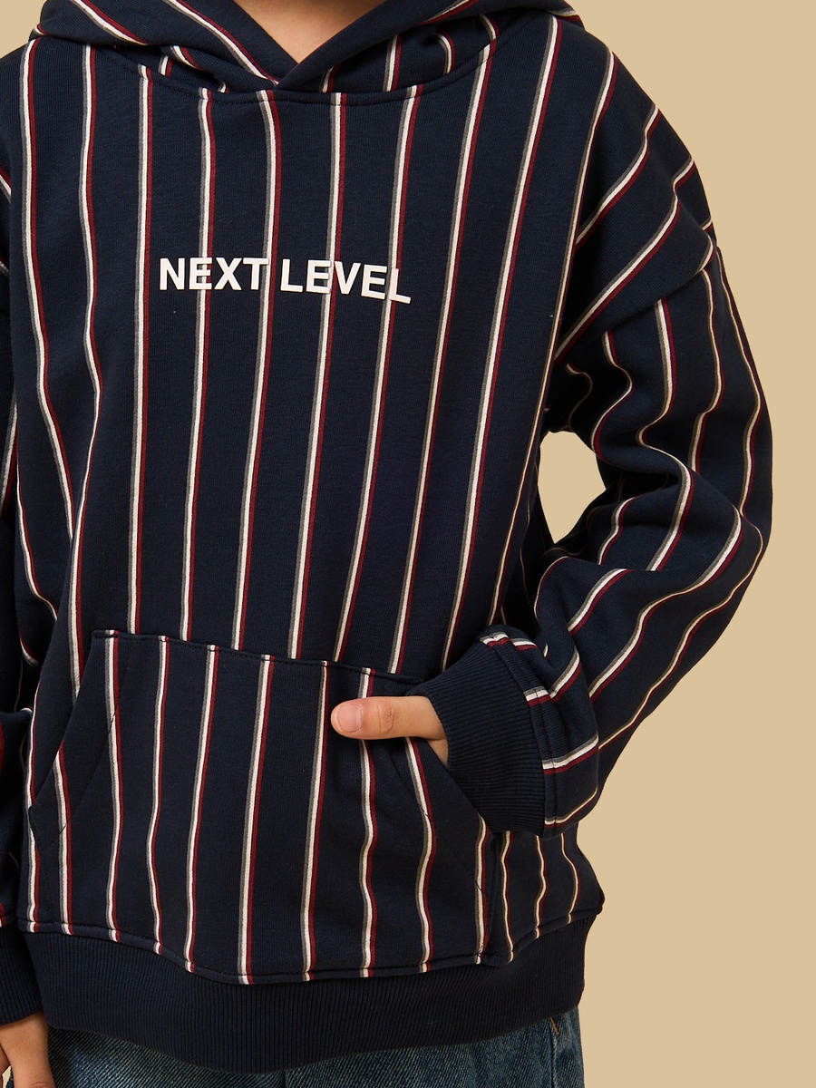 Striped Hooded Sweatshirt