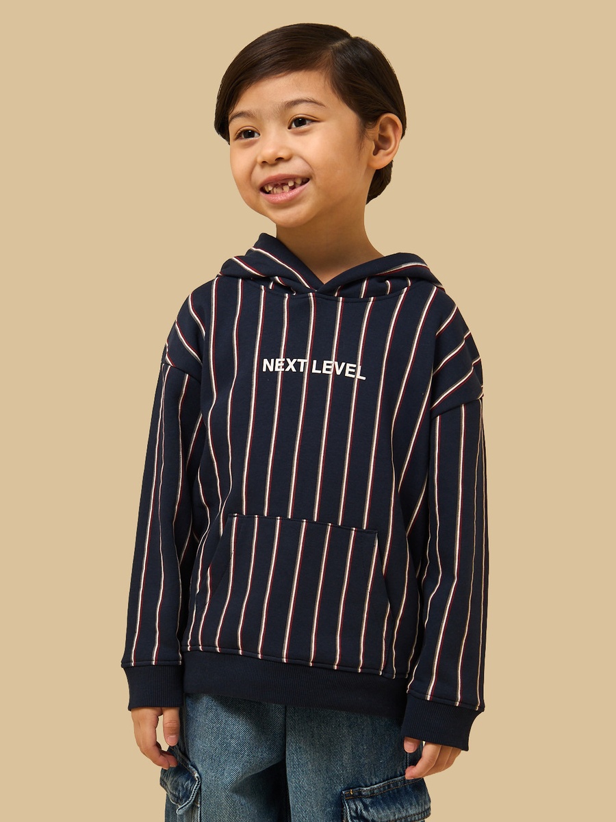 Striped Hooded Sweatshirt