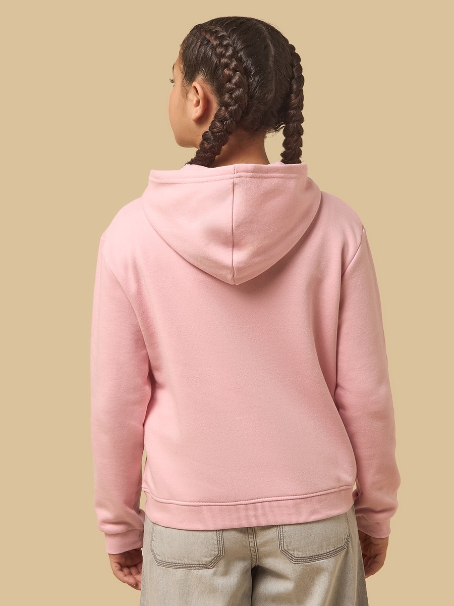 Plain Zip Through Hoodie