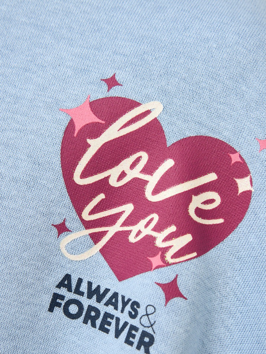 Typographic Print Hooded Oversized Sweatshirt