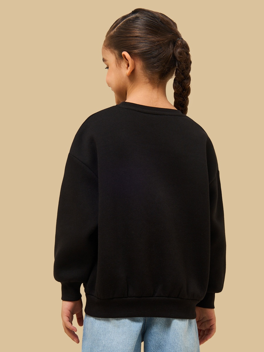 Stitch and Angel Print Oversized Sweatshirt