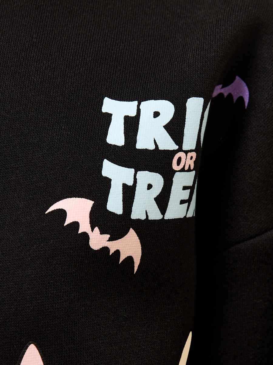 Stitch and Angel Print Oversized Sweatshirt