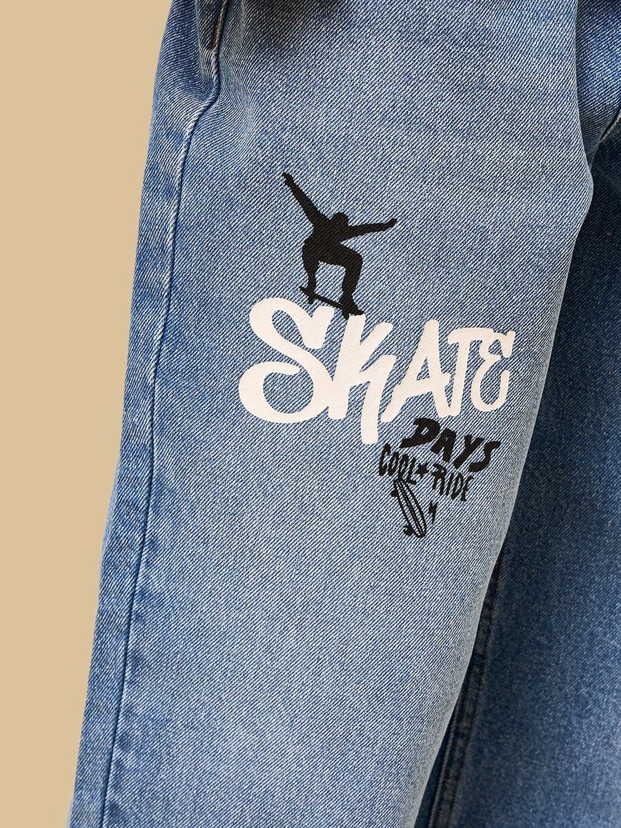 Skater Print Jeans