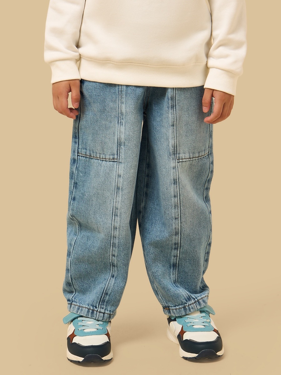 Panelled Cut and Sew Jeans