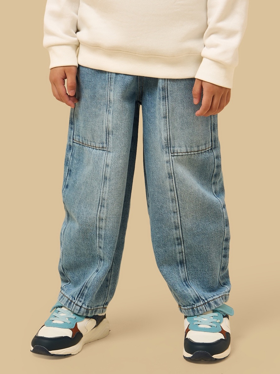 Panelled Cut and Sew Jeans