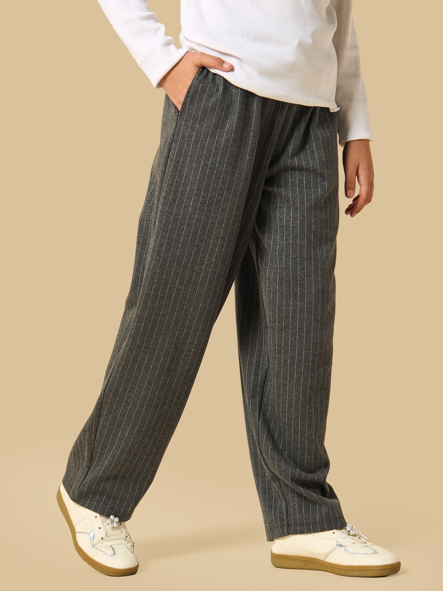 Striped Barrel Fit Pants