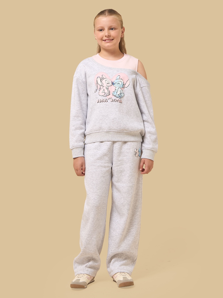 Stitch and Angel Print Barrel Fit Pants