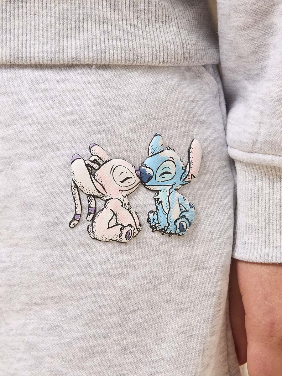 Stitch and Angel Print Barrel Fit Pants