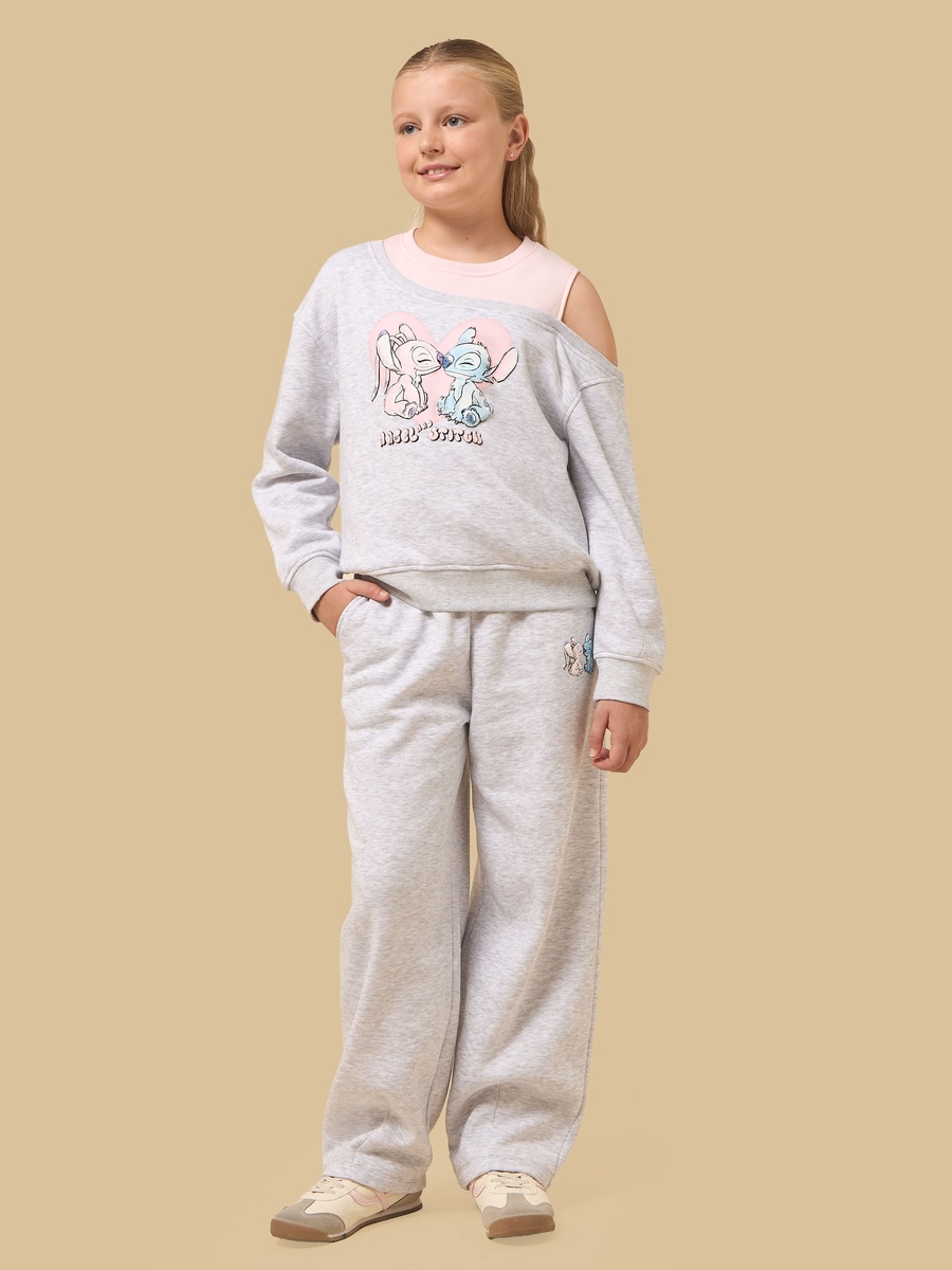 Stitch and Angel Print Barrel Fit Pants