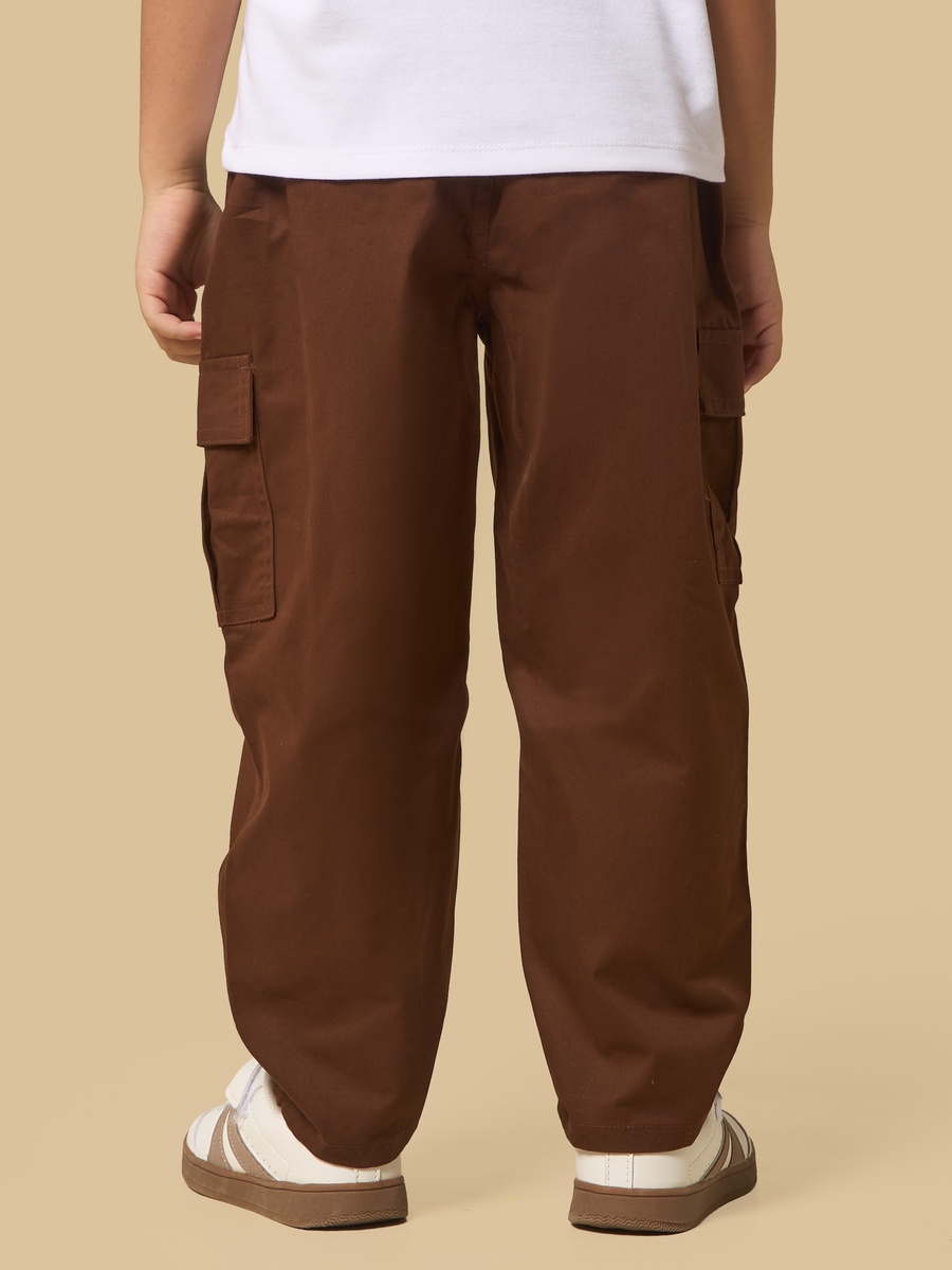 Barrel Fit Twill Cotton Cargo Pants
