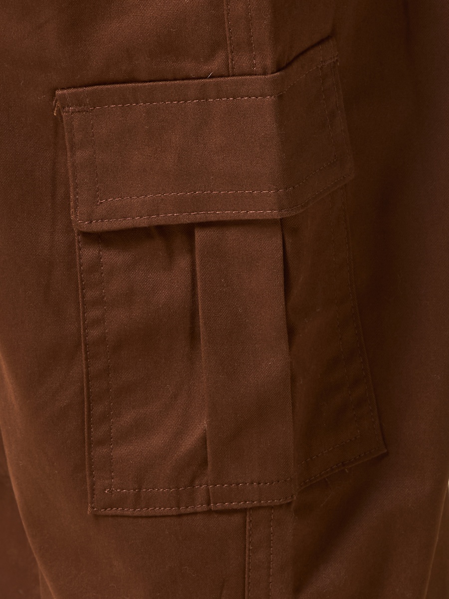 Barrel Fit Twill Cotton Cargo Pants