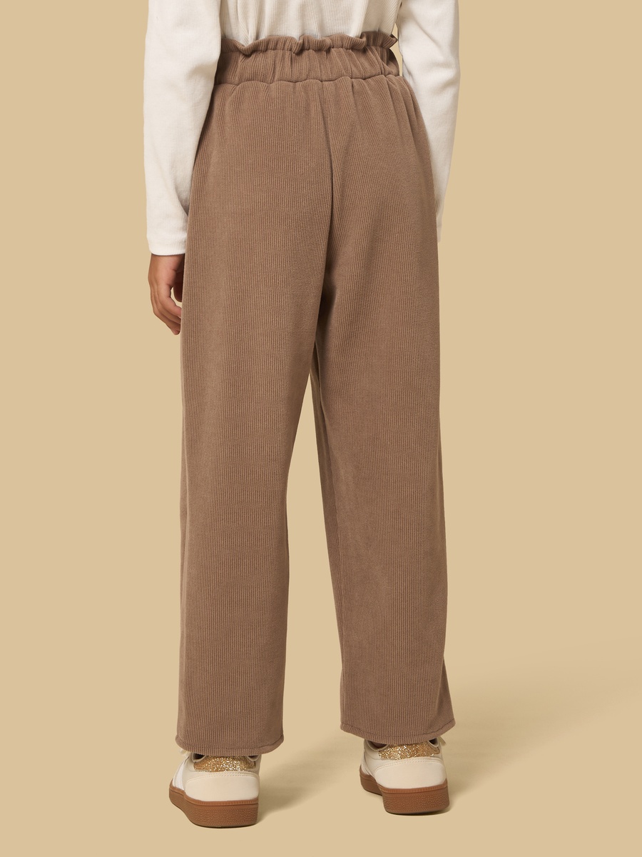 Corduroy Barrel Fit Paperbag Waist Pants
