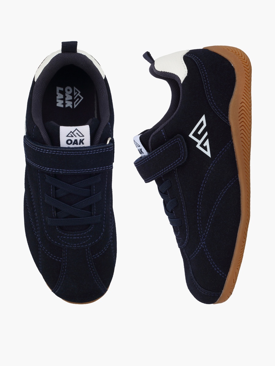 Boys Logo Print Hook and Loop Sports Shoes