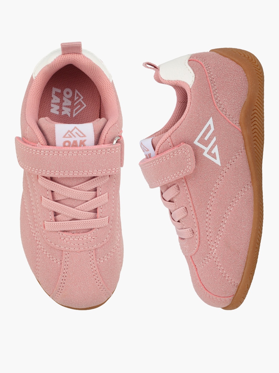 Girls Logo Print Hook and Loop Sneakers