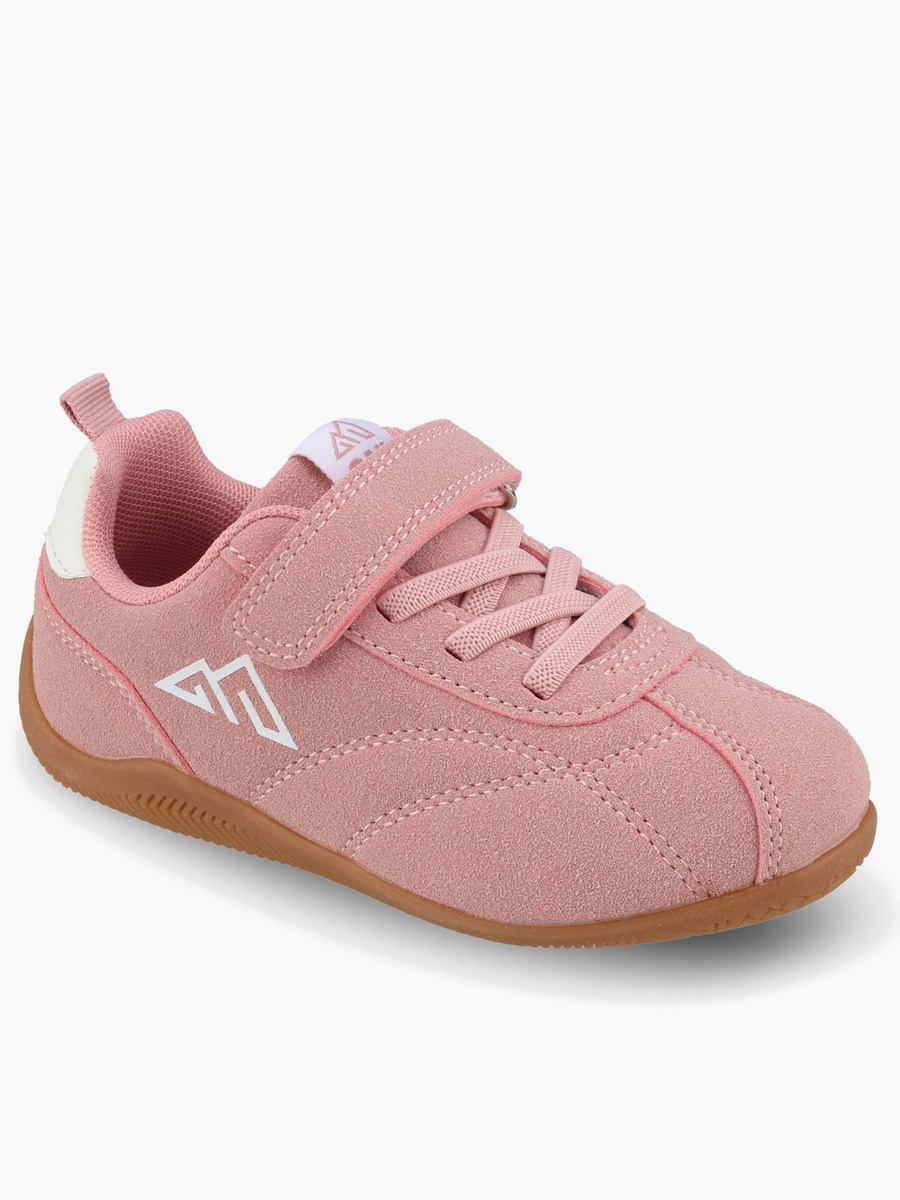 Girls Logo Print Hook and Loop Sneakers