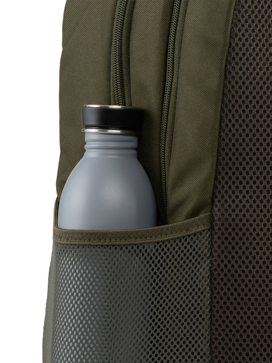 Logo Embossed Backpack With Laptop Sleeve