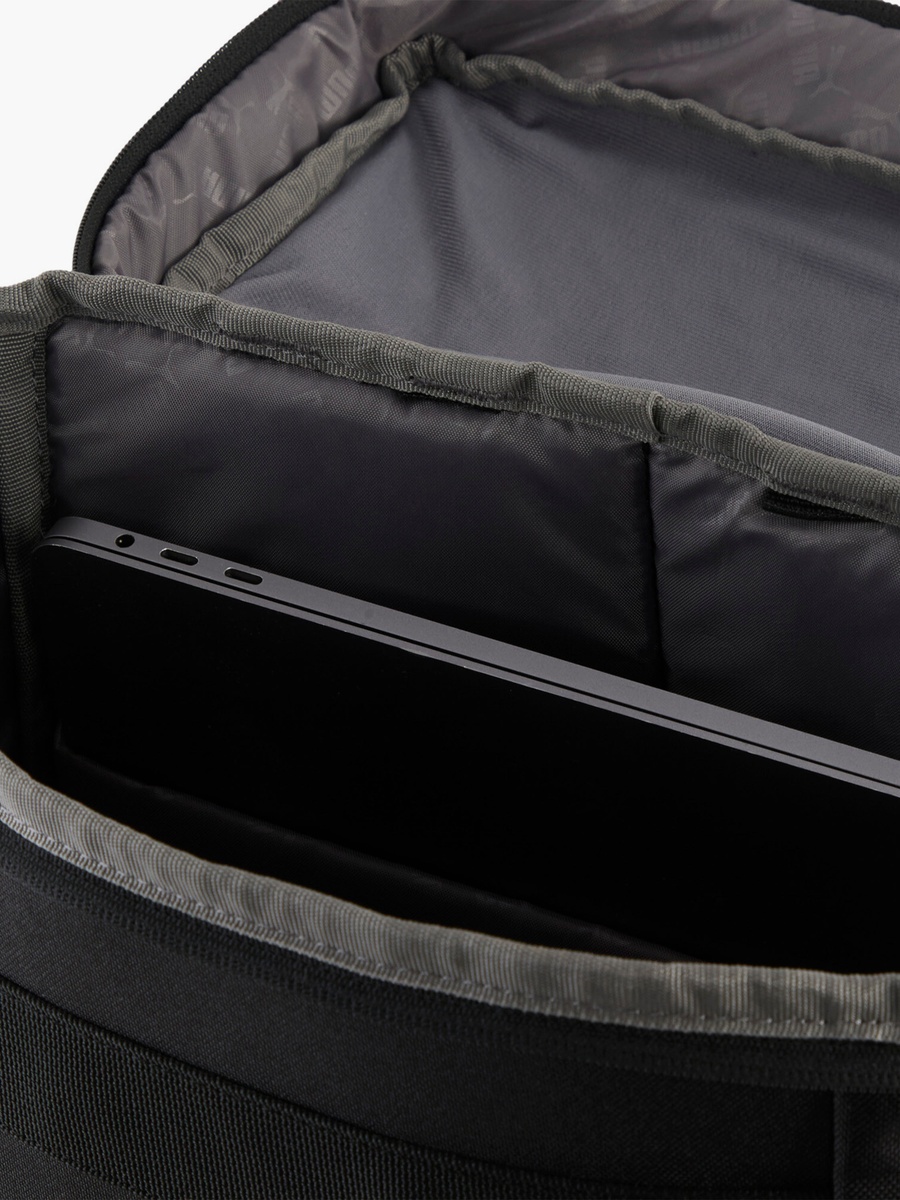 Logo Embossed Backpack With Laptop Compartment