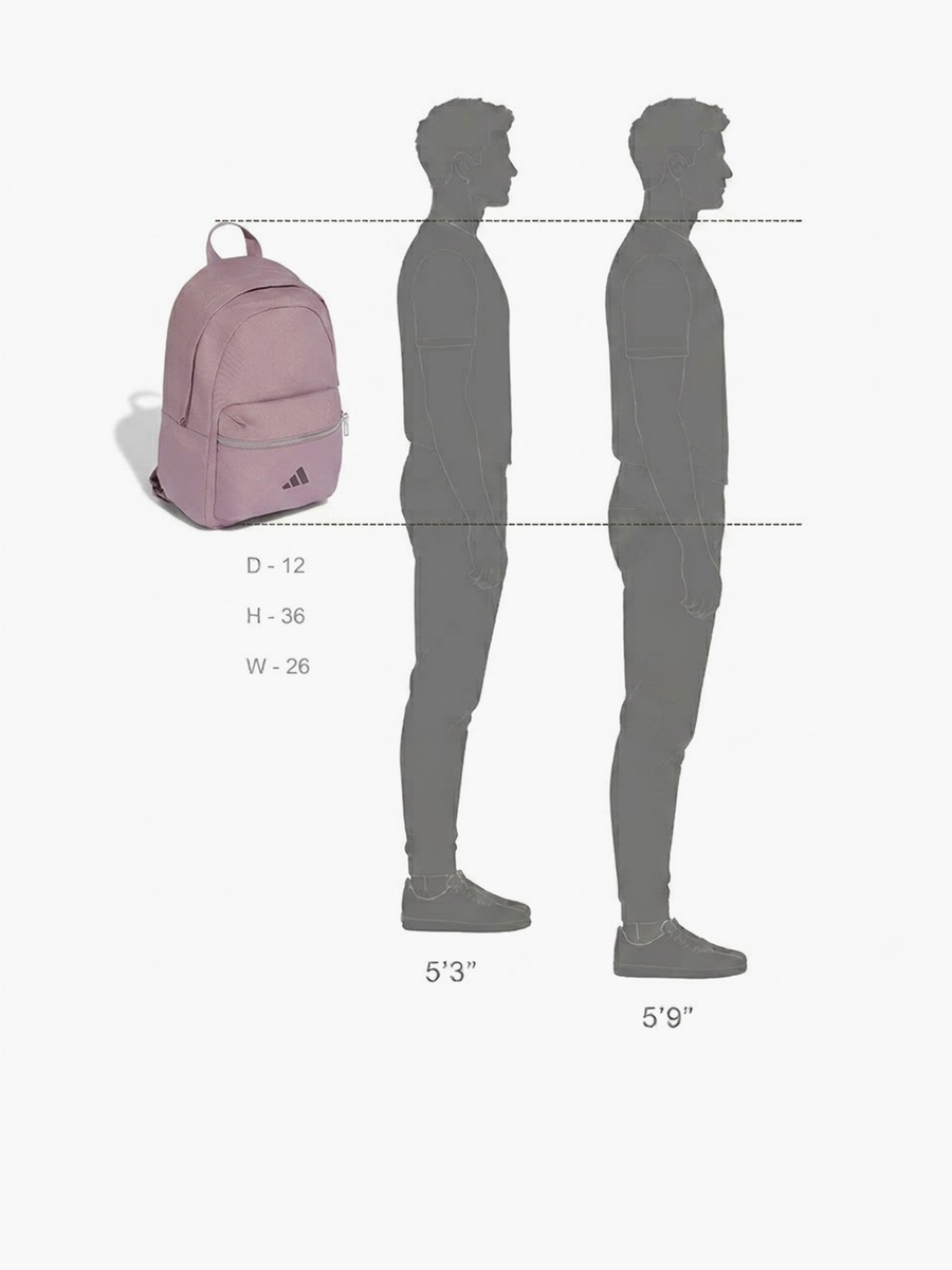 Logo Print Backpack With Adjustable Shoulder Straps - 14 L