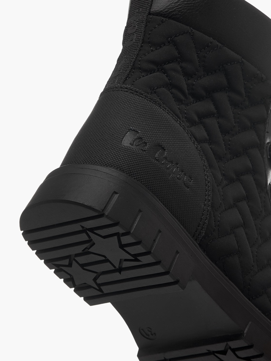 Girls Quilted Lace-Up Ankle Boots