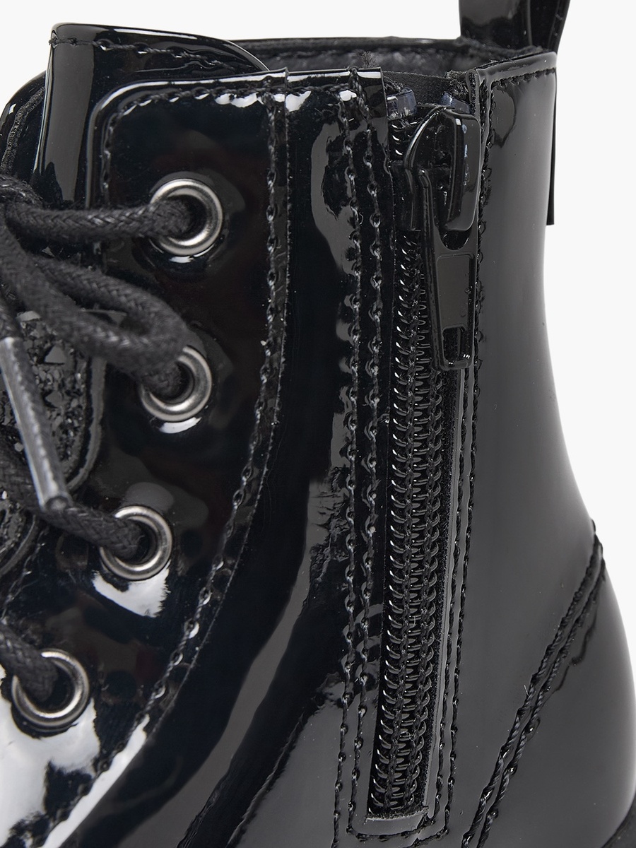 Girls Embellished Lace-Up Ankle Boots