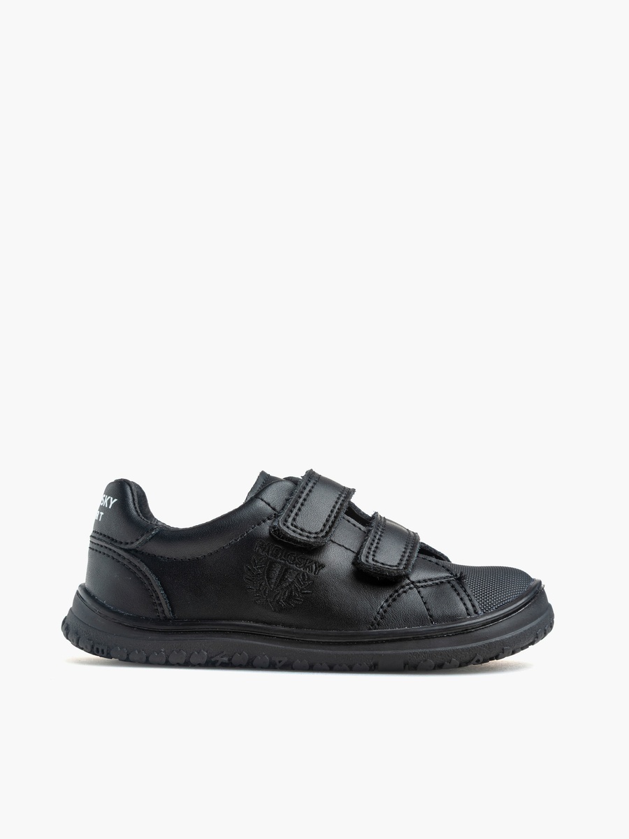 Girls Hook and Loop Leather School Shoes