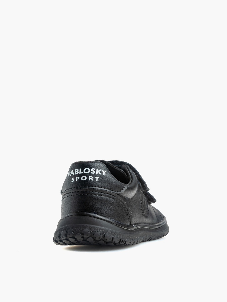 Girls Hook and Loop Leather School Shoes