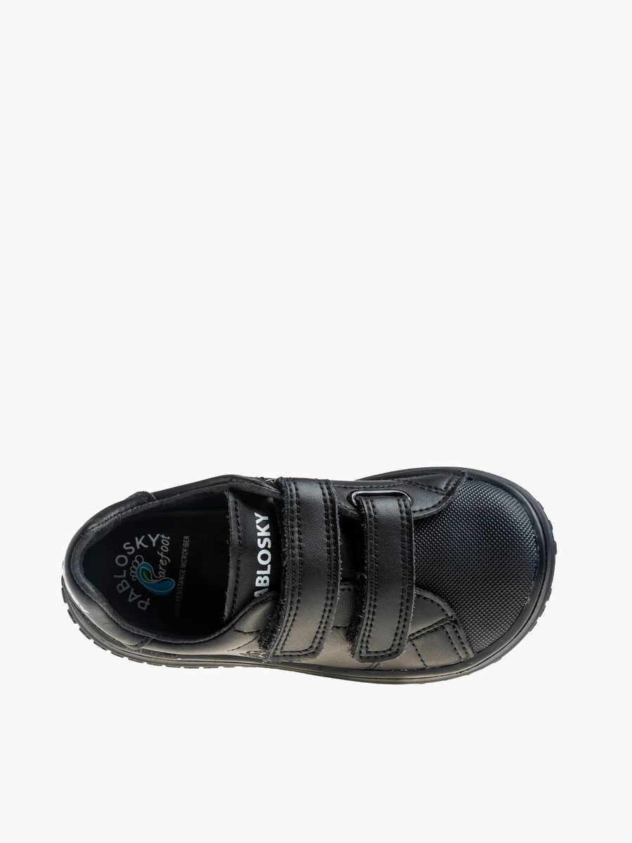 Girls Hook and Loop Leather School Shoes