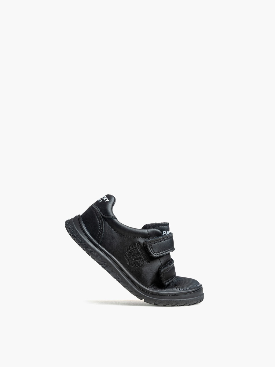 Girls Hook and Loop Leather School Shoes