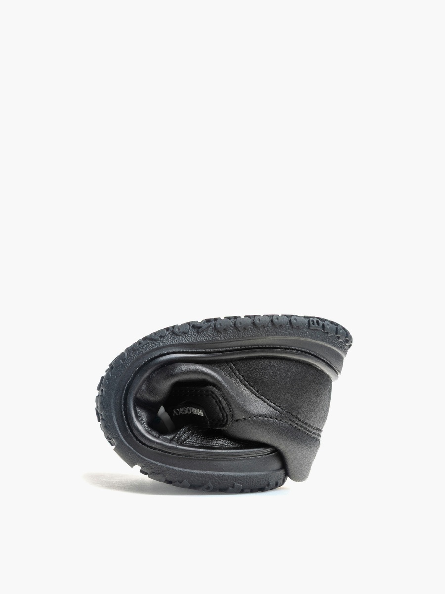 Girls Applique Hook and Loop Mary Jane School Shoes