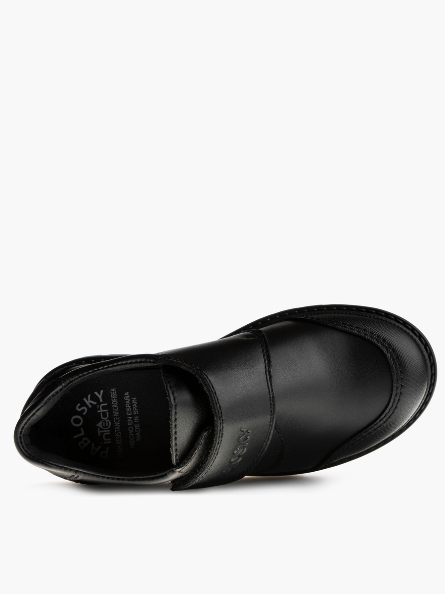 Boys Leather Hook and Loop School Shoes